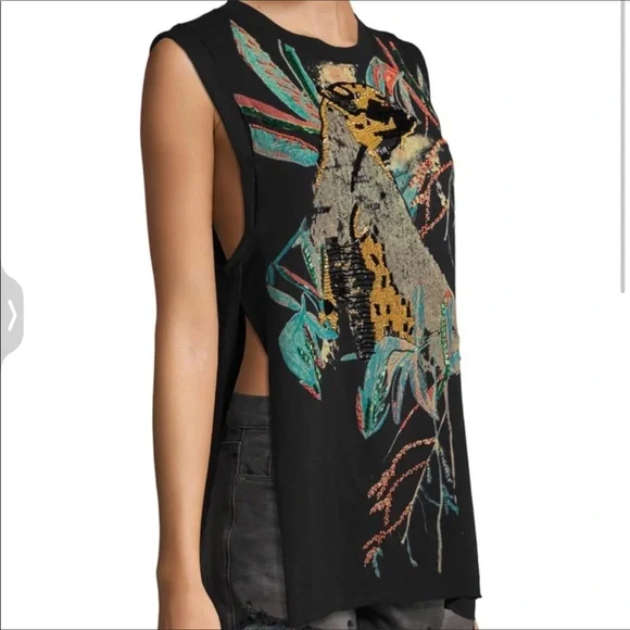 NWOT Free people beaded jungle cat tunic - Picture 2 of 8